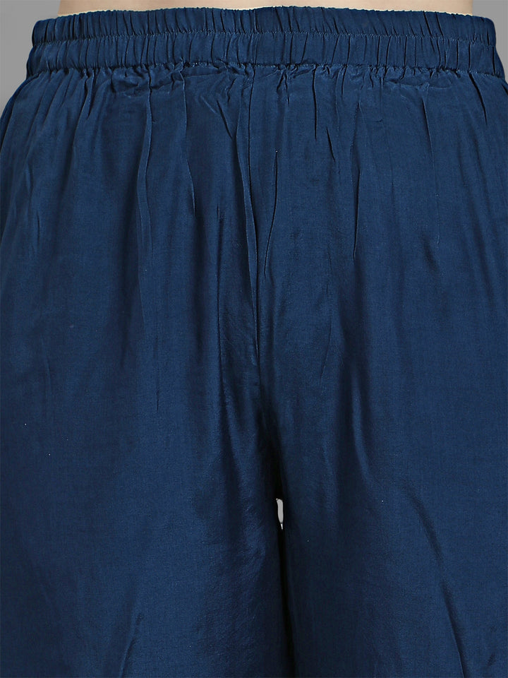 Blue Placement Jacquard Kurta Suit Set Product vendor